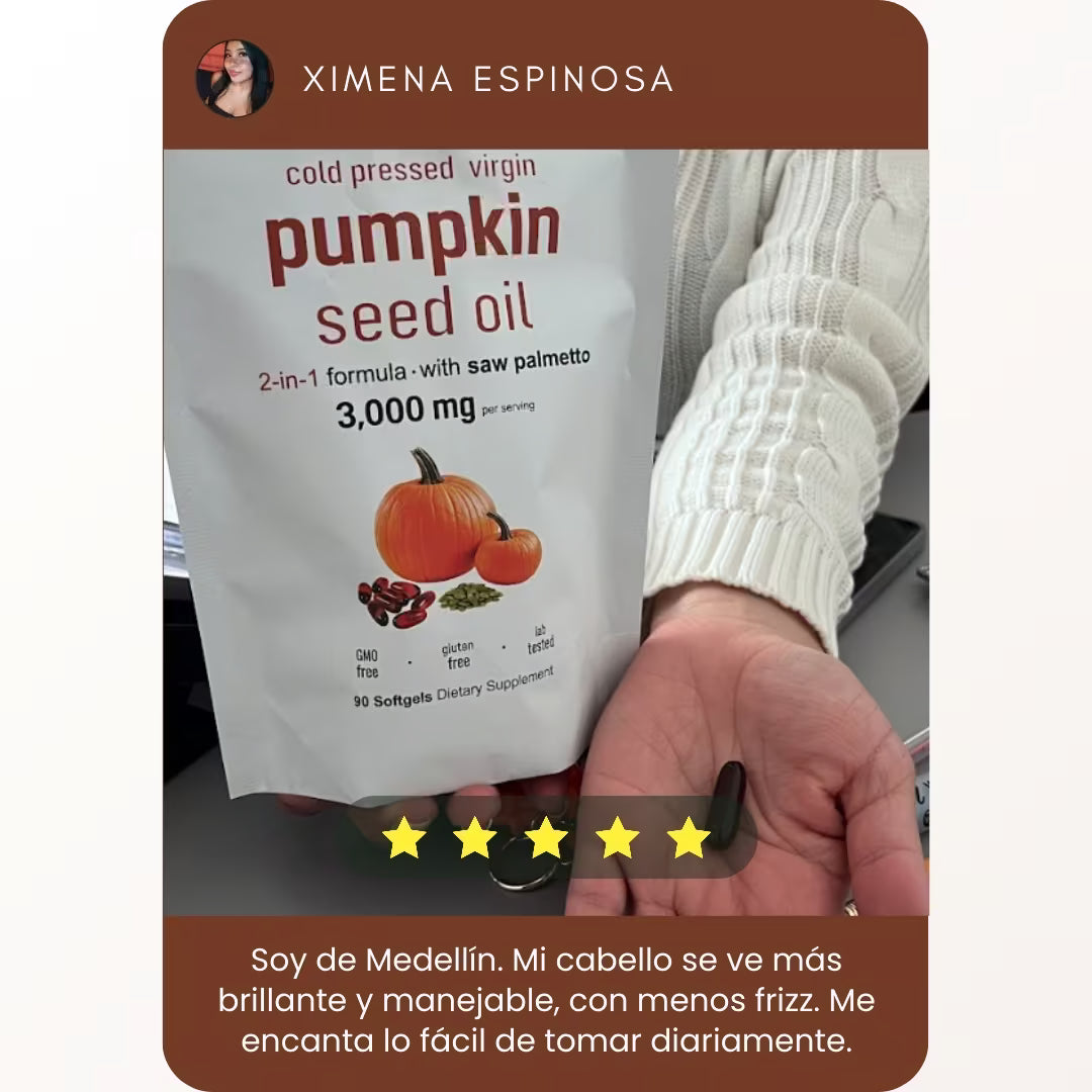 ACEITE DE SEMILLAS DE CALABAZA | RECUPERA TU SALUD CAPILAR HOY
