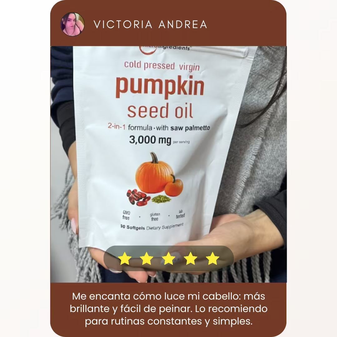 ACEITE DE SEMILLAS DE CALABAZA | RECUPERA TU SALUD CAPILAR HOY